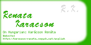 renata karacson business card